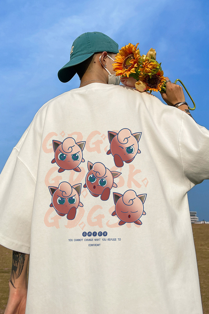 已注册/夏季可爱卡通百搭短袖T恤男宽松体恤打底衫DT1596/P25,男装T恤,电商B316