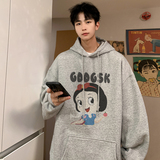 已注册/秋季ins韩版连帽卫衣男生宽松落肩外套WY9387/P45加绒P50，男装卫衣，电商B316