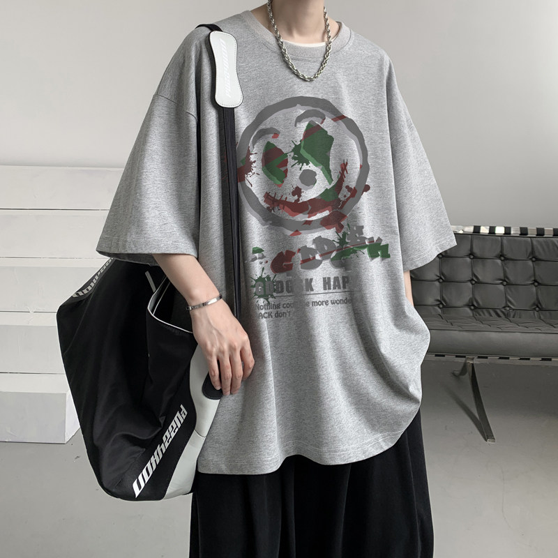 已注册/夏季暗黑休闲半袖短袖T恤男大码体恤打底衫DT8847/P25,男装T恤,电商B316
