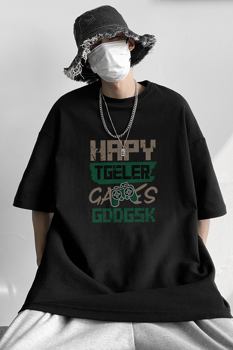 已注册/夏季黑色经典印花短袖T恤男大码体恤打底衫DT8720/P25,男装T恤,电商B316