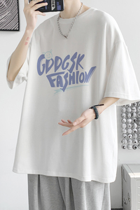 已注册/2025夏季新款印花短袖T恤男女港风大码半袖体恤DT6838/P25图片