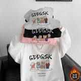 已注册/秋冬季加绒圆领印花卫衣男港风打底衫情侣外套WY0380/P35，男装卫衣，电商B316