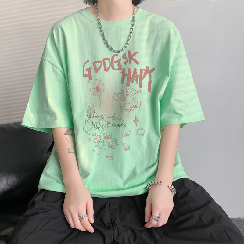 已注册/夏季潮牌紫色短袖T恤男大码情侣体恤打底衫DT1225/P25,男装T恤,电商B316