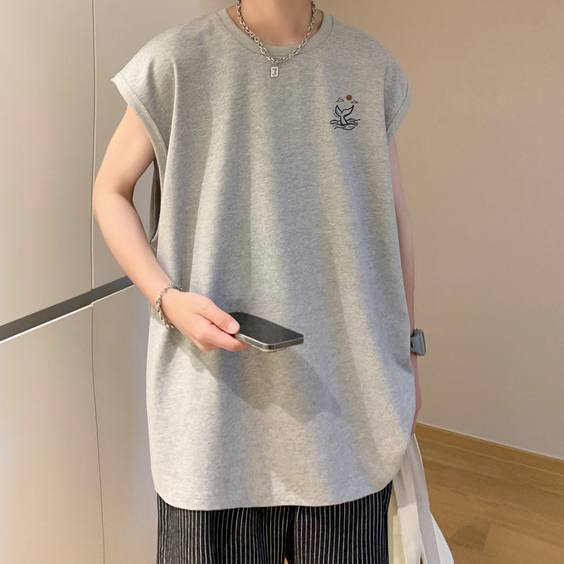 已注册/夏季日系宽松款背心男生休闲风坎肩打底衫 BX8180/P25图片