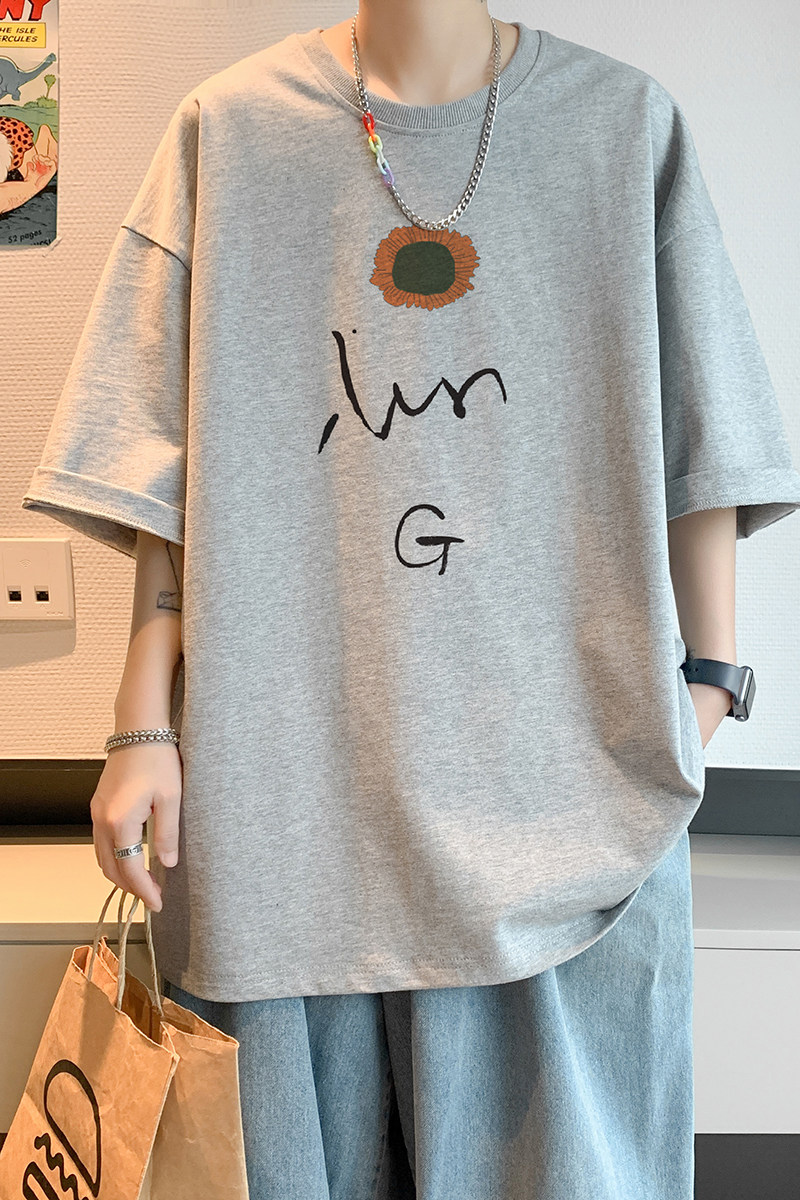 已注册/重磅新夏季印花短袖T恤男生大码打底衫体恤DT3222/P25,男装T恤,电商B316