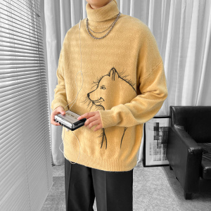 已注册/冬季流行毛衣翻领修身潮流打底衫情侣大码外套MY1122/P45