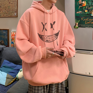 已注册/秋新搞怪印花卫衣男宽松连帽打底衫WY9281/P50加绒P55图片