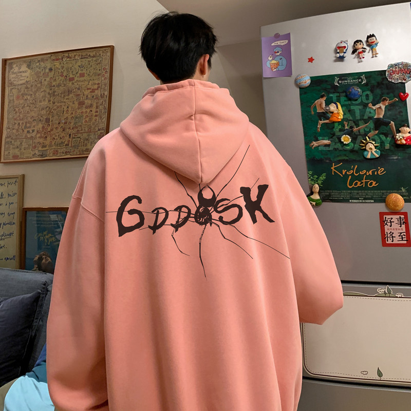 已注册/秋季港风宽松潮牌卫衣男连帽打底衫外套WY9268/P50加绒P55,男装卫衣,电商B316