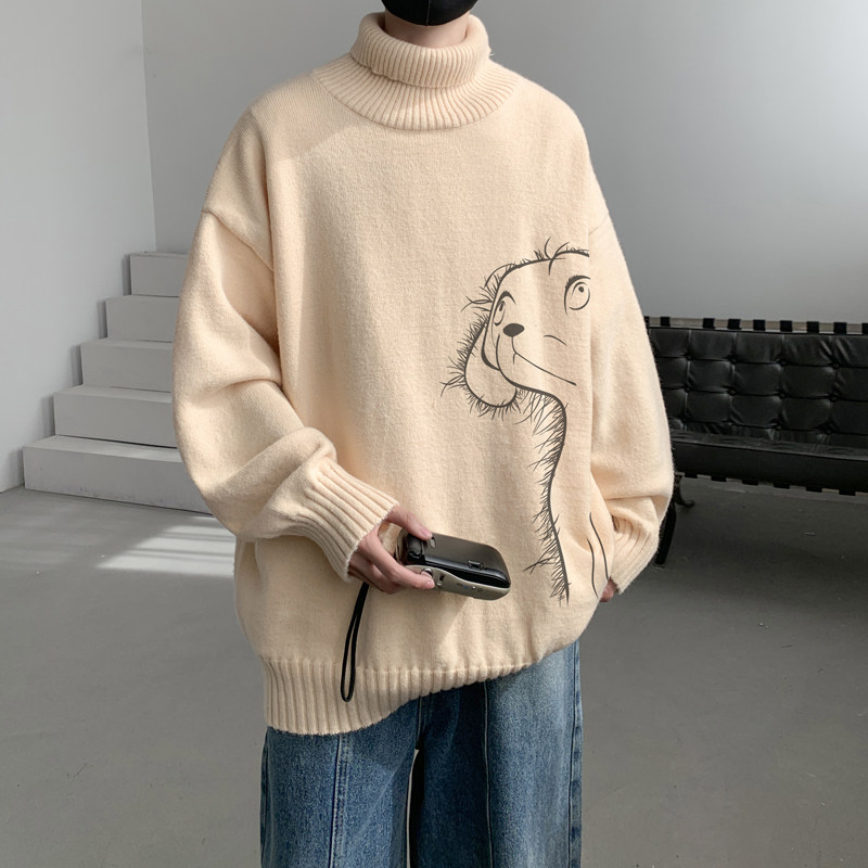 已注册/冬季高领毛衣翻领内搭男青年宽松休闲大码外套MY9517/P45,男装针织衫/毛衣,电商B316