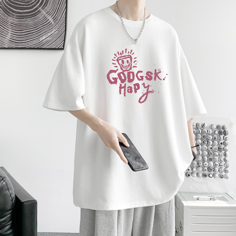 已注册/夏季紫色纯棉宽松短袖T恤男运动体恤打底衫DT1354/P25,男装T恤,电商B316