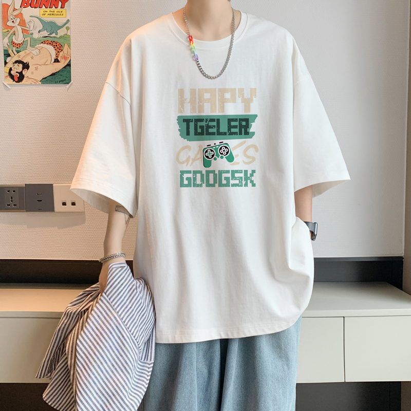 已注册/夏季字母学院风大码短袖T恤男生体恤打底衫DT8720/P25，男装T恤，电商B316