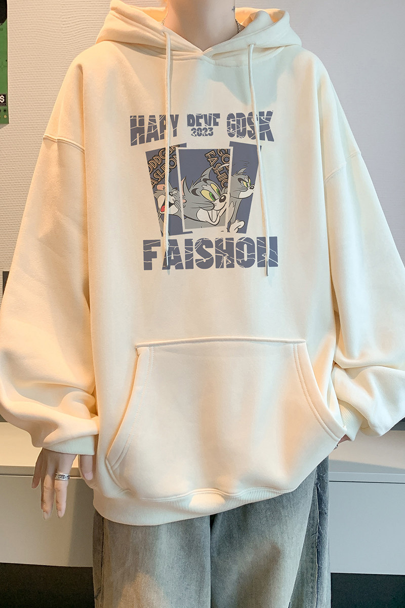 已注册/秋季韩式重磅连帽卫衣男宽松打底衫外套WY9165/P50加绒P55,男装卫衣,电商B316