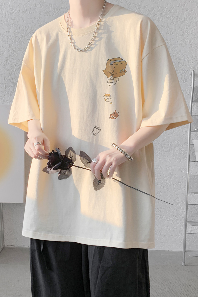 已注册/夏季可爱风情侣短袖T恤男生宽松体恤打底衫DT5211/P25,男装T恤,电商B316