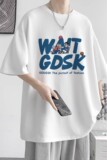 已注册/夏季印花字母短袖T恤男港风大码体恤打底衫DT8883/P25，男装T恤，电商B316