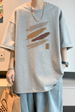 已注册/夏季浅灰色学院风短袖T恤男大码体恤打底衫DT9500/P25，男装T恤，电商B316