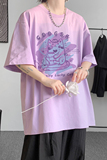 已注册/夏季潮牌紫色短袖T恤男情侣宽松体恤打底衫DT4019/P25，男装T恤，电商B316
