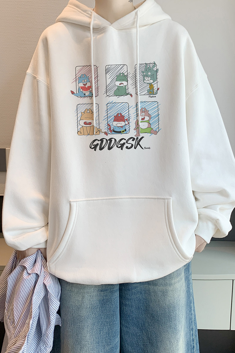 已注册/秋季港风连帽卫衣男宽松打底衫外套WY9157/P50加绒P55,男装卫衣,电商B316