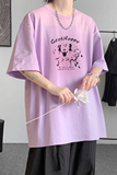 已注册/夏季紫色潮流运动短袖T恤男宽松体恤打底衫DT6404/P25，男装T恤，电商B316