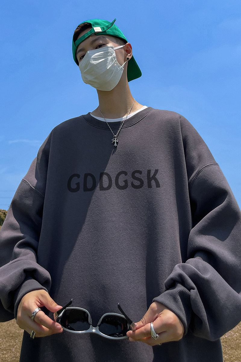 已注册/华棉秋季新通勤大码卫衣男流行印花打底衫WY5919/P35,男装卫衣,电商B316