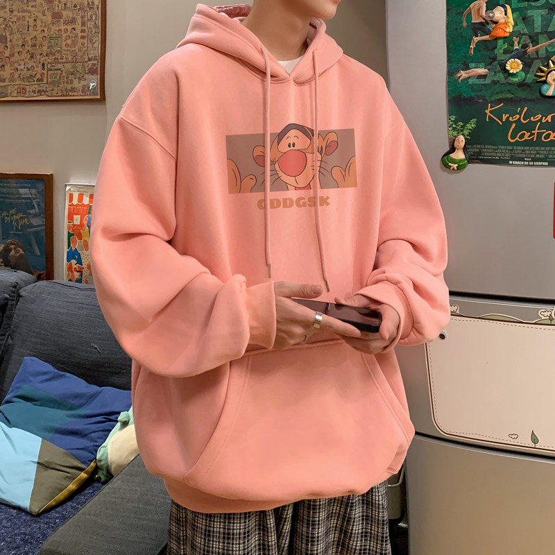 已注册/华棉秋季复古休闲连帽卫衣男生大码打底衫 WY9229/P50图片