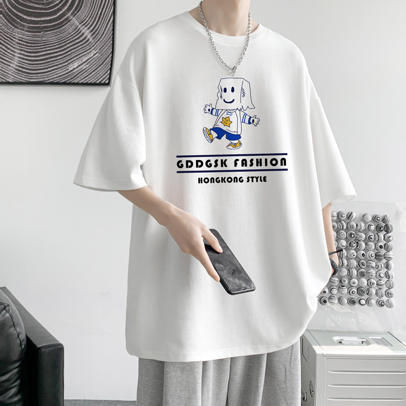 已注册/夏季圆领简约印花短袖T恤男大码打底衫体恤DT6131/P25图片