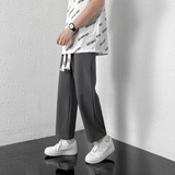 夏季冰丝小西裤男女织带大码休闲裤宽松直筒阔腿裤XK8801/P45，男装休闲裤，电商B316