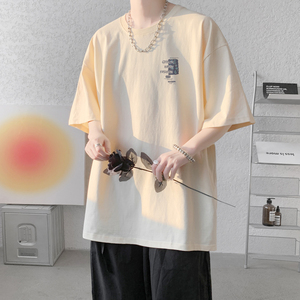 已注册/夏季通勤小清新风短袖T恤男宽松体恤打底衫DT1245/P25图片