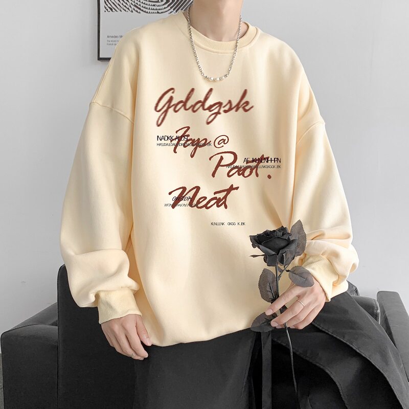 已注册/春季潮圆领卫衣男情侣打底衫大码外套WY1586/P35加绒P40,男装卫衣,电商B316