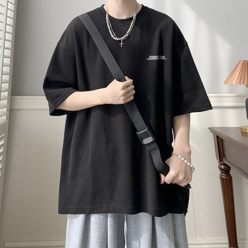 已注册/夏季新印花纯棉短袖T恤港风男生打底衫体恤DT0437/P25,男装T恤,电商B316