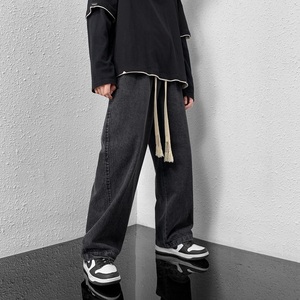 秋冬季加厚牛仔裤男女中性手工编织炸街休闲裤NZ5588/P45加绒/P50图片