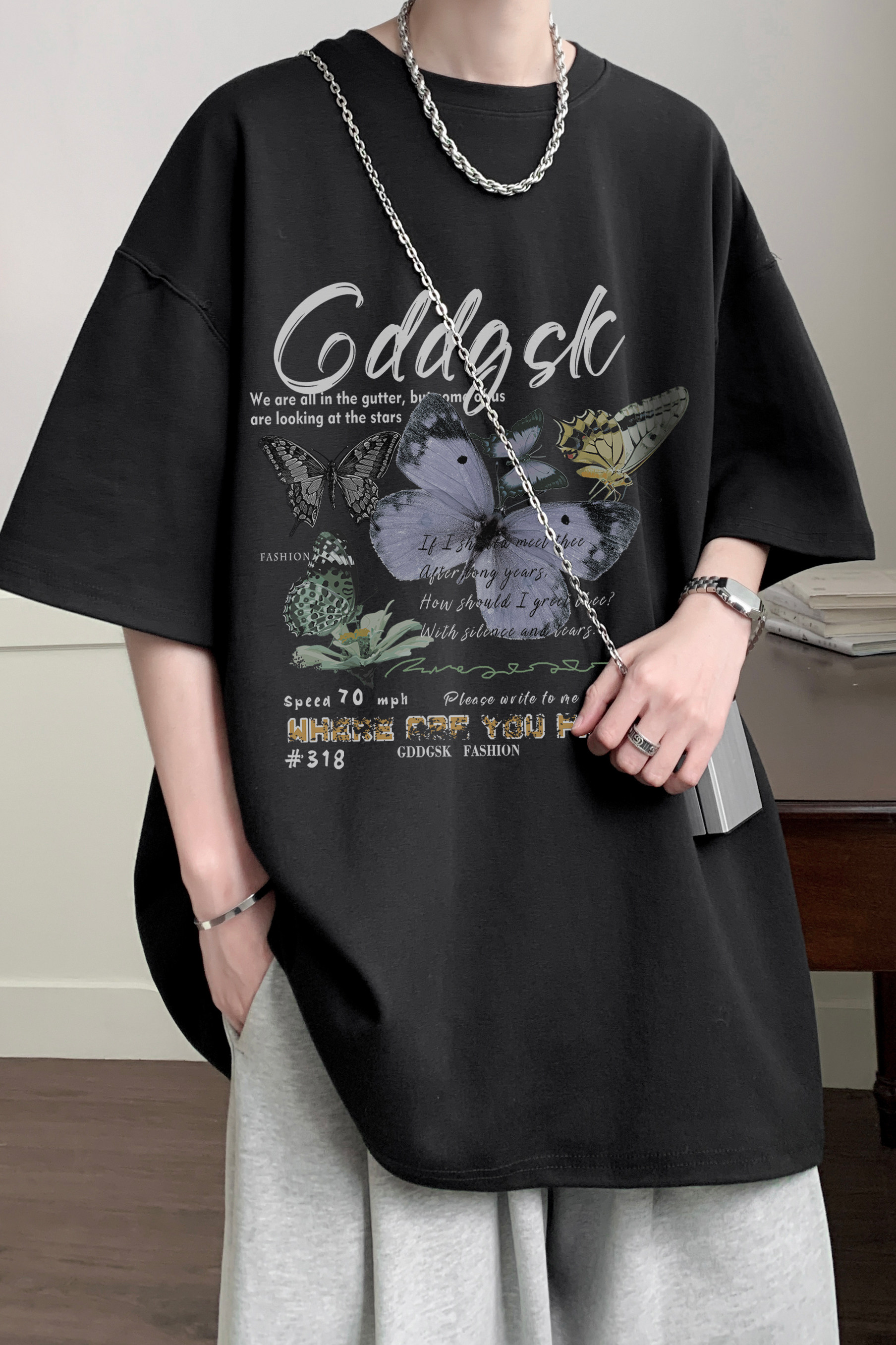 已注册/夏季经典流行款短袖T恤潮男大码体恤打底衫DT4905/P25,男装T恤,电商B316