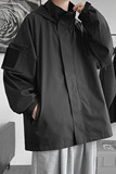 抖音夹克男秋季连帽冲锋衣大码外套魔术贴棒球服JK8768/P100，男装夹克，电商B316