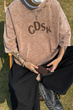 水洗重磅新款夏季咖啡色百搭短袖T恤男宽松打底衫体恤DT4101/P35，男装T恤，电商B316