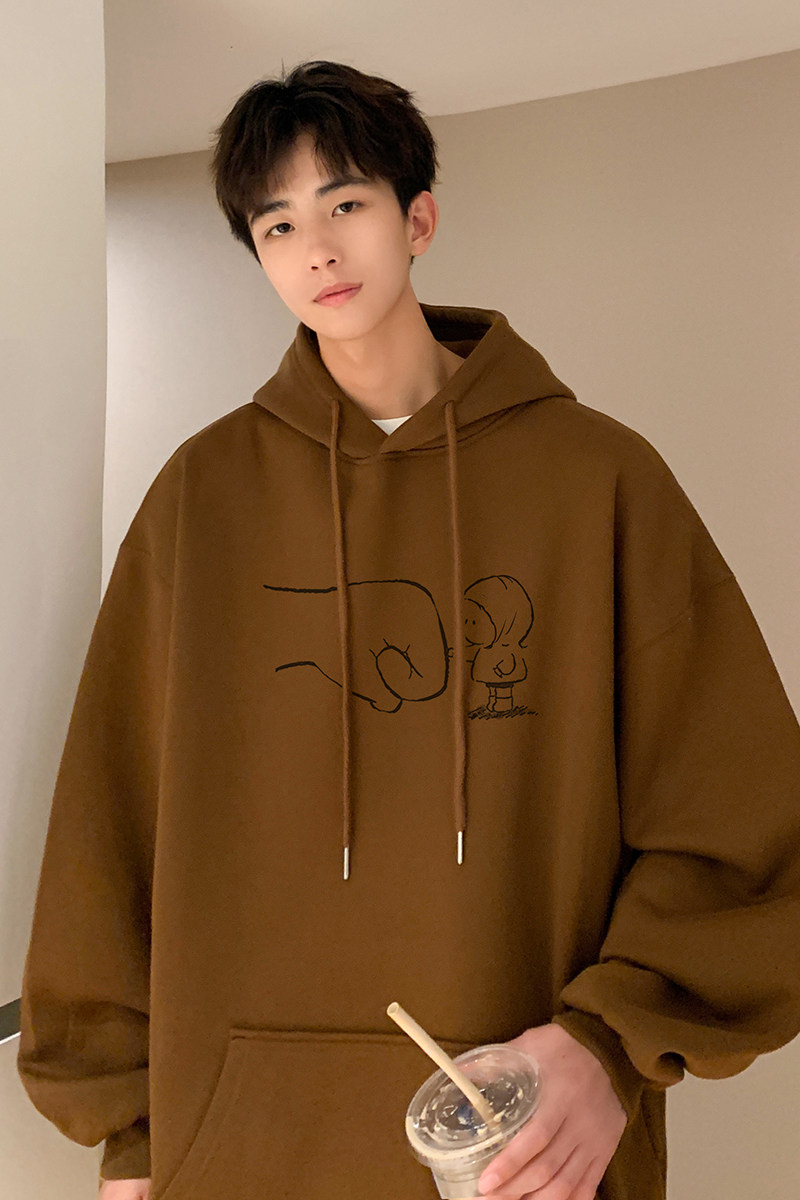 已注册/秋季新连帽卫衣拳头印花男宽松休闲打底衫WY1266/P50,男装卫衣,电商B316