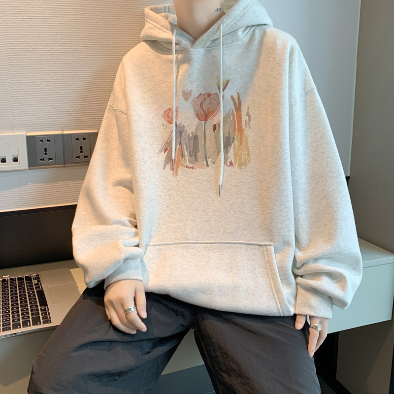 已注册/华棉秋季新男士印花卫衣男宽松上衣打底衫WY9119/P50，男装卫衣，电商B316