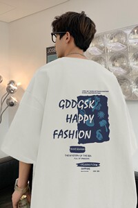 已注册/夏季海洋印花短袖T恤宽松男半袖体恤打底衫DT3538/P25图片