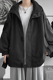 秋季新连帽夹克男棒球服港风冲锋衣魔术贴ins外套JK8768/P100，男装夹克，电商B316