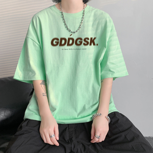 已注册/夏季新印花男生短袖T恤港风大码体恤打底衫DT6342/P25图片
