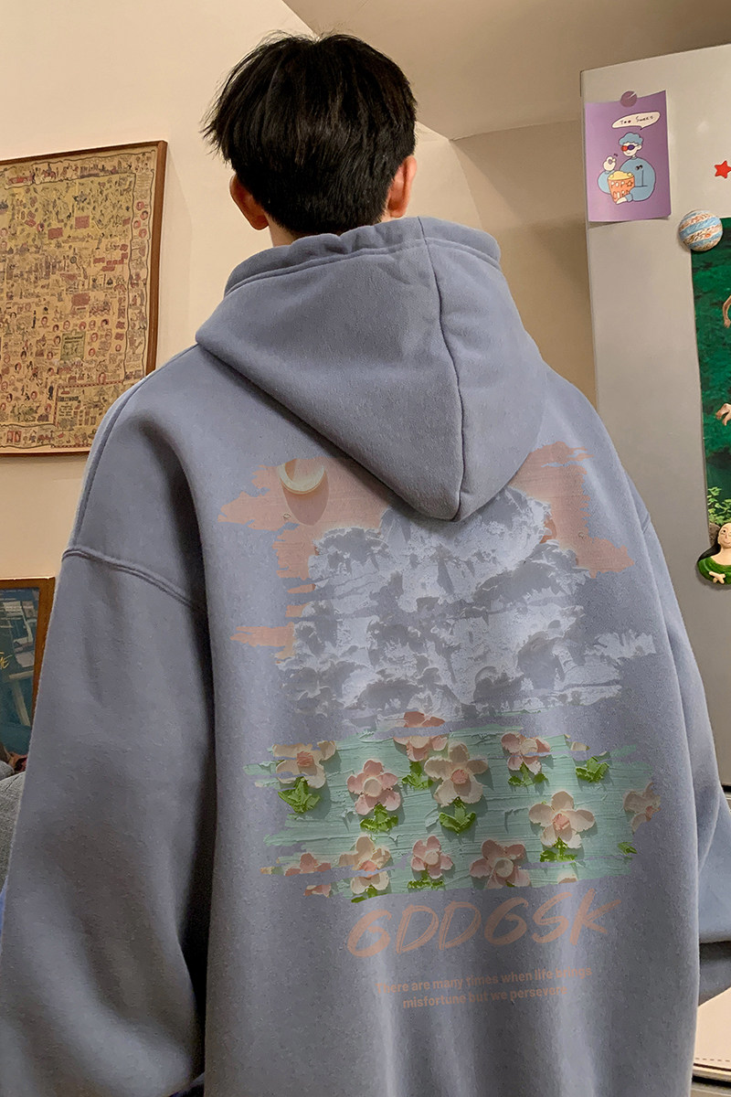 已注册/秋季美式复古宽松连帽卫衣男生潮流外套WY9321/P45加绒P50,男装卫衣,电商B316