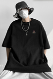 已注册/夏季黑色简约纯棉短袖T恤男宽松体恤打底衫DT1707/P25，男装T恤，电商B316
