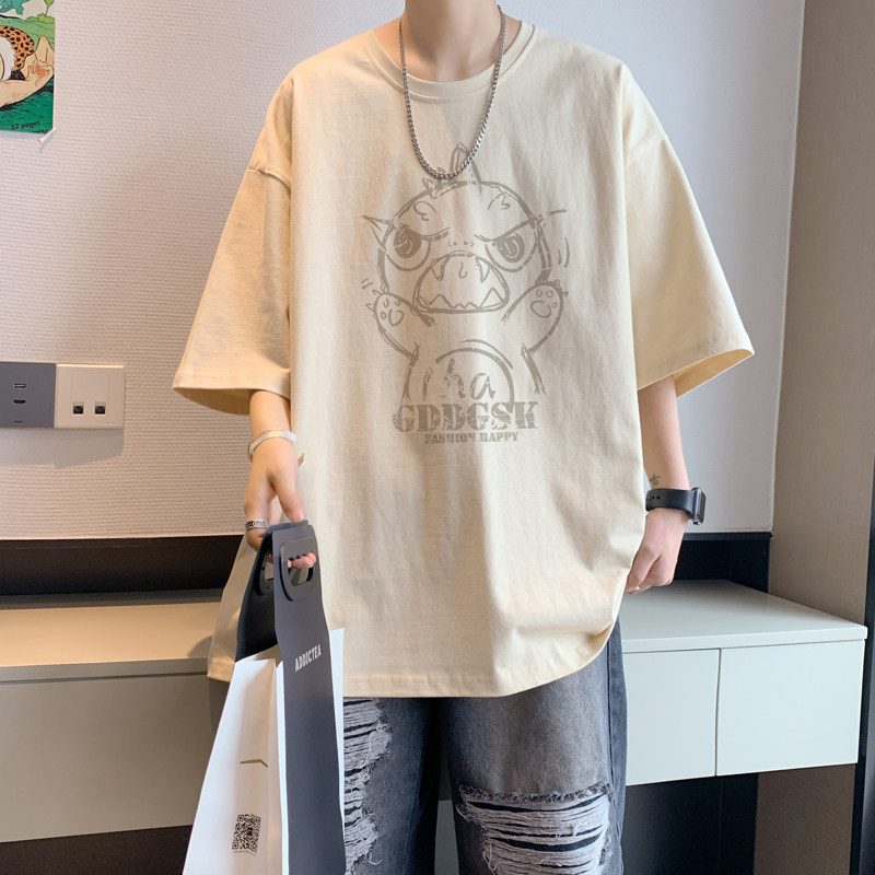 已注册/夏季动漫印花短袖T恤男大码韩版体恤打底衫DT6109/P25,男装T恤,电商B316
