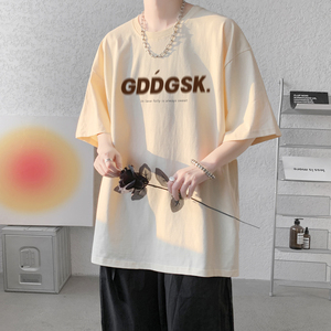 已注册/夏季新英文印花短袖T恤大码男生体恤打底衫DT6342/P25