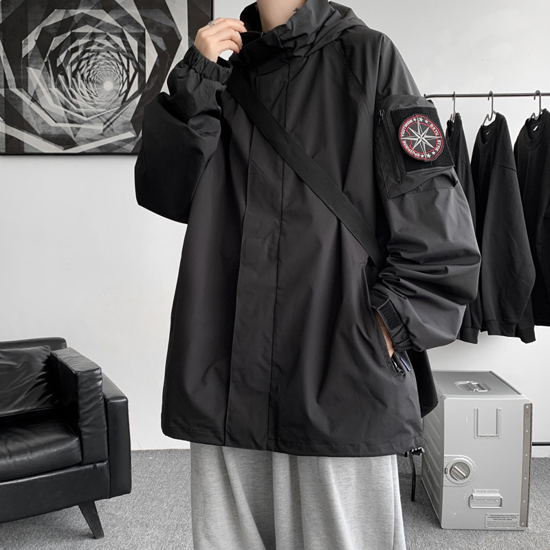 秋冬季简约三合一冲锋衣男大码复古夹克运动外套 JK5889/P150图片
