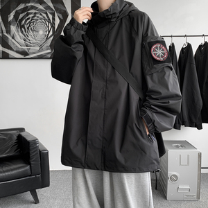 秋冬季简约三合一冲锋衣男大码复古夹克运动外套 JK5889/P150图片