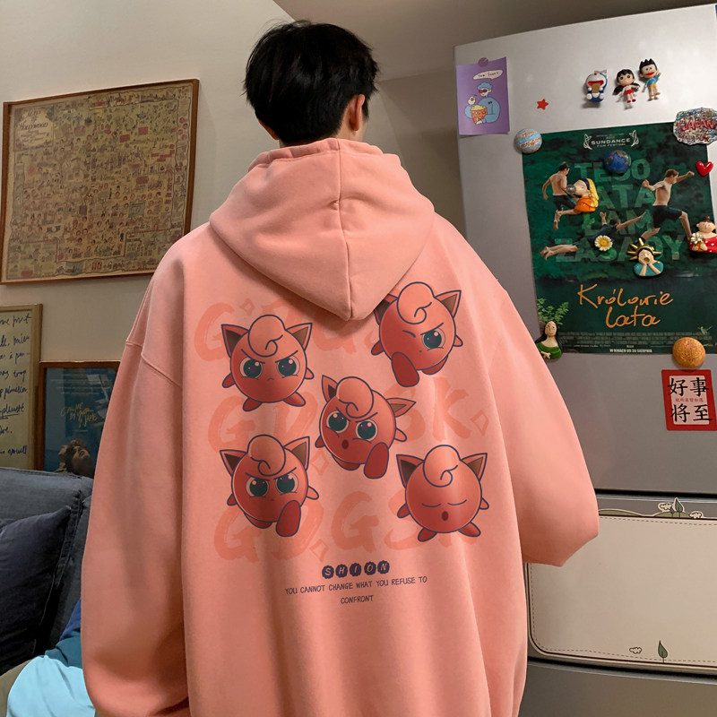 已注册/秋季美式高街连帽卫衣男宽松打底衫外套WY9287/P50加绒P55图片