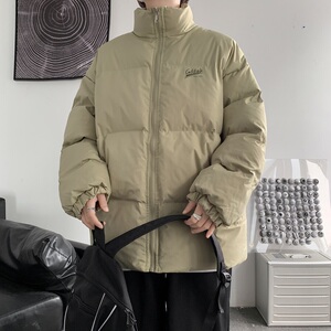 已注册/粉红色冬季立领羽绒棉服男加厚棉服袄大码外套MY3598/P88图片
