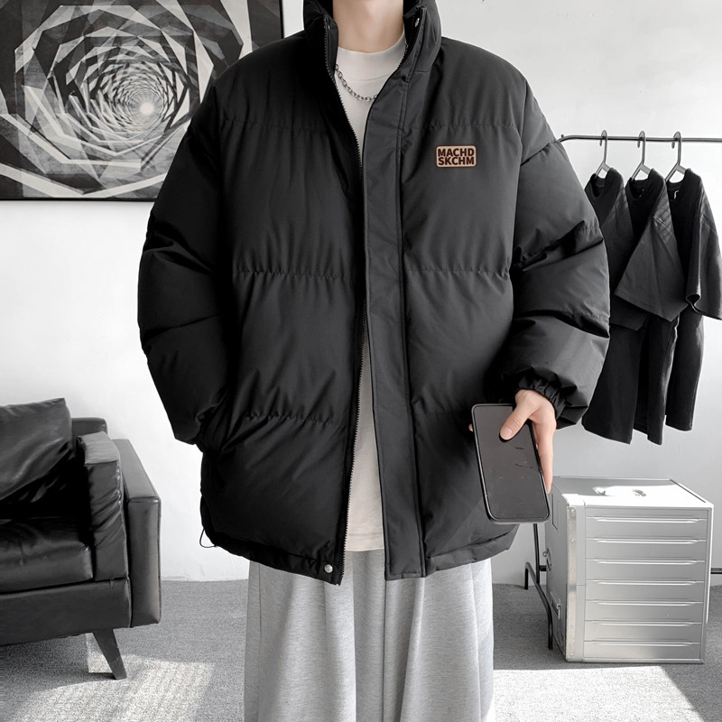 潮港风羽绒棉服冬季情侣保暖立领外套男潮宽松面包服MF9572/P90图片