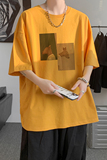 已注册/夏季黄色纯棉复古短袖T恤大码男体恤打底衫DT9202/P25，男装T恤，电商B316
