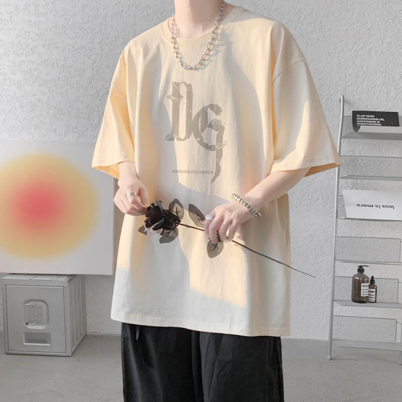 已注册/夏季日系复古通勤短袖T恤男宽松体恤打底衫DT3377/P25，男装T恤，电商B316