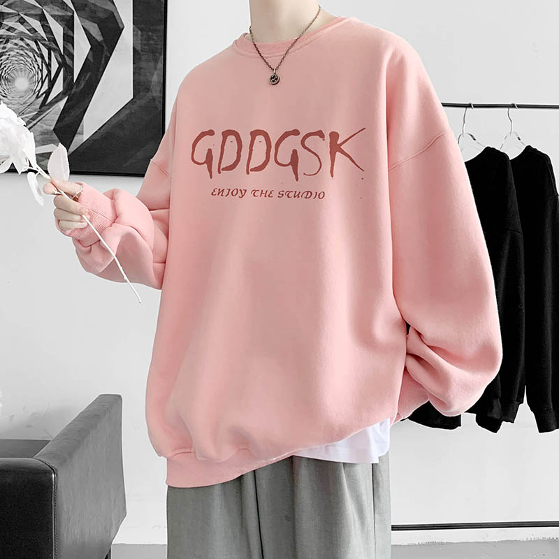 已注册/秋季字母印花卫衣男圆领大码打底衫情侣外套女WY6663/P35,男装卫衣,电商B316
